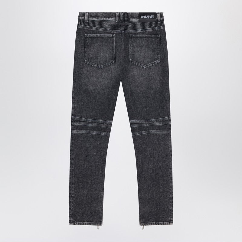 Balmain washed slim biker jeans