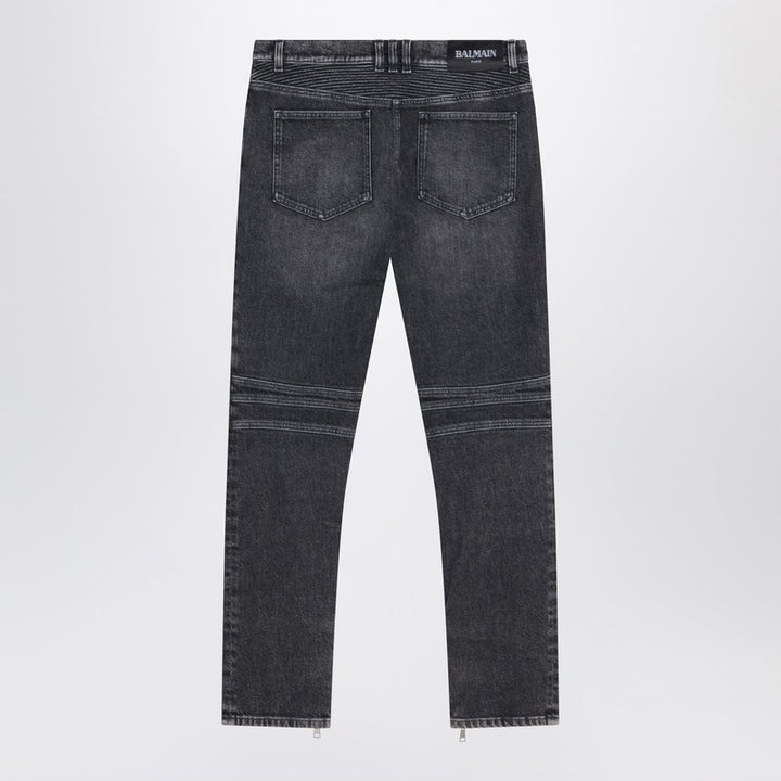 Balmain washed slim biker jeans