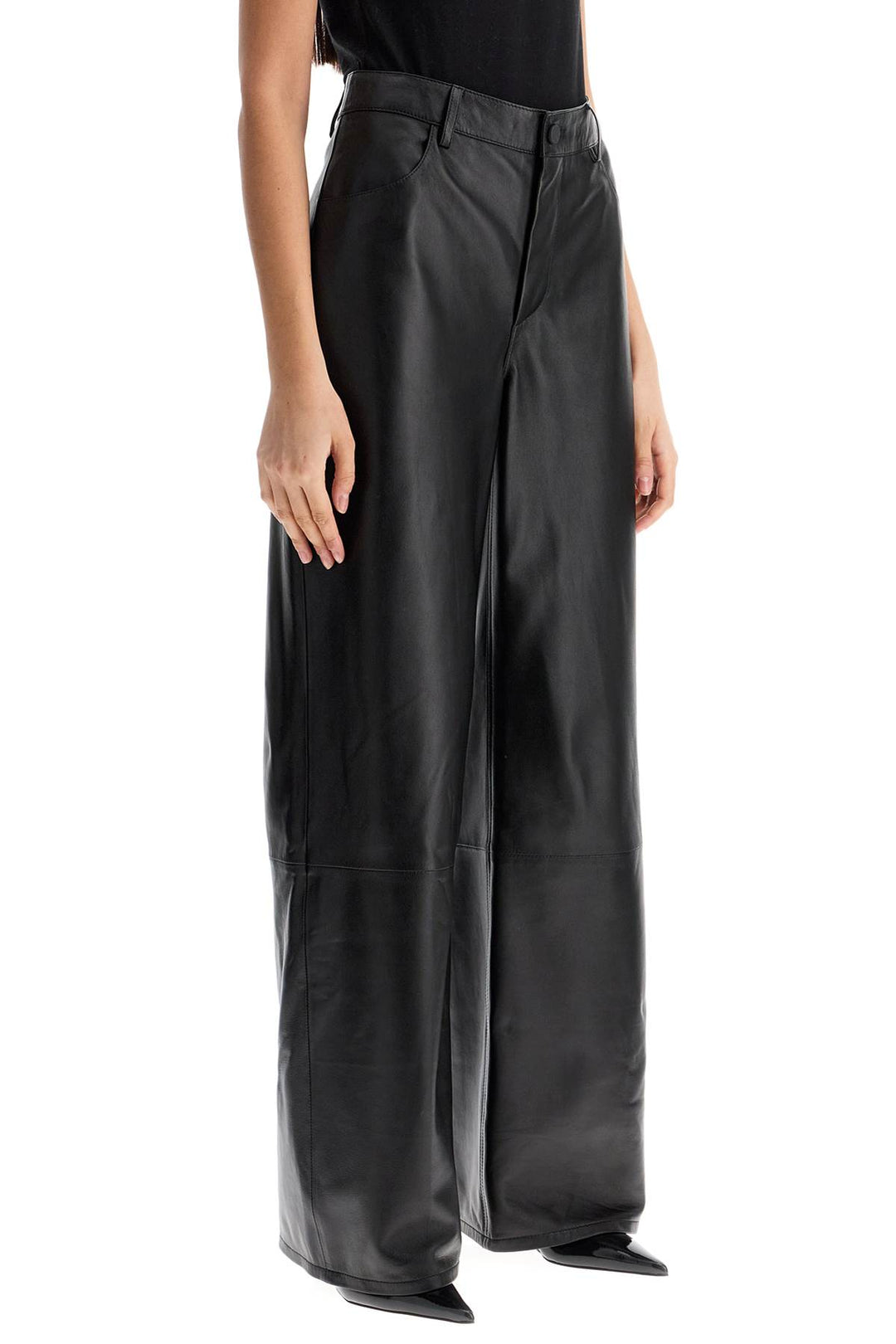 Loulou Studio high-waisted wide-leg leather pants