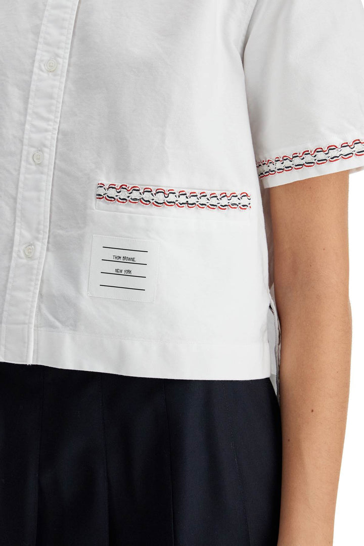 Thom Browne cropped oxford shirt