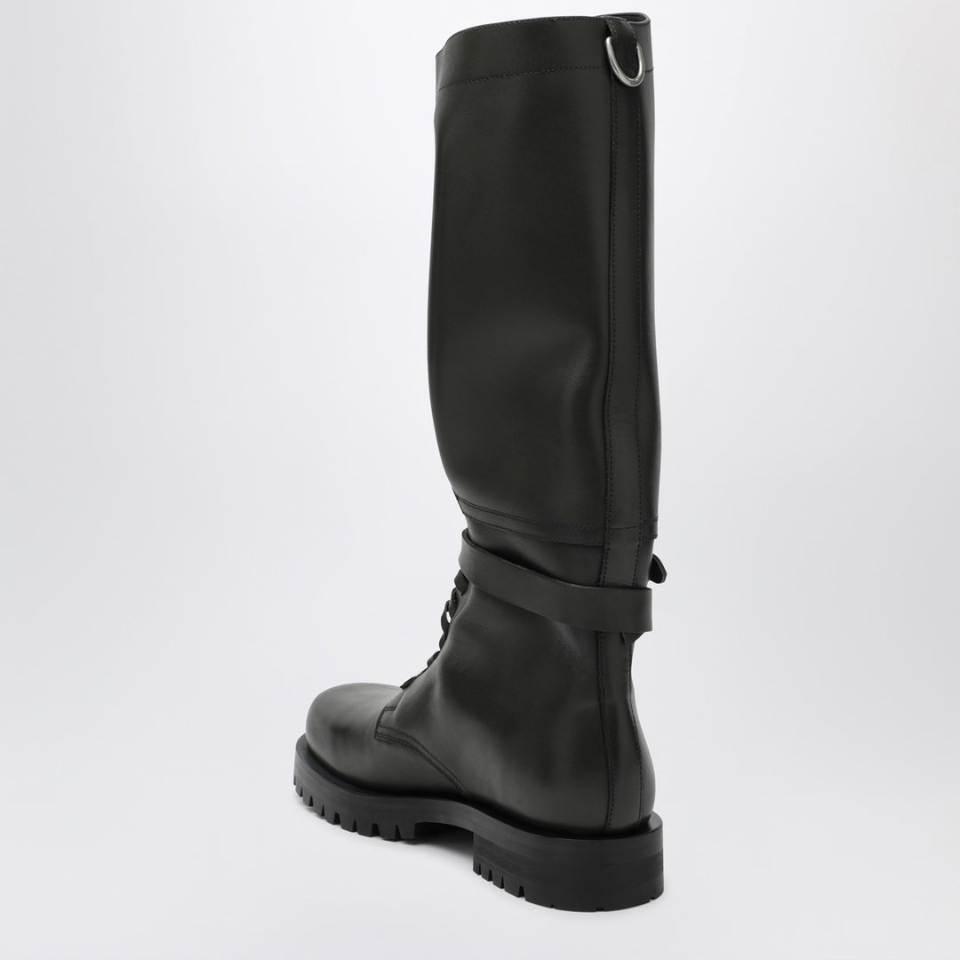 Durazzi Milano Dark green high combat boots