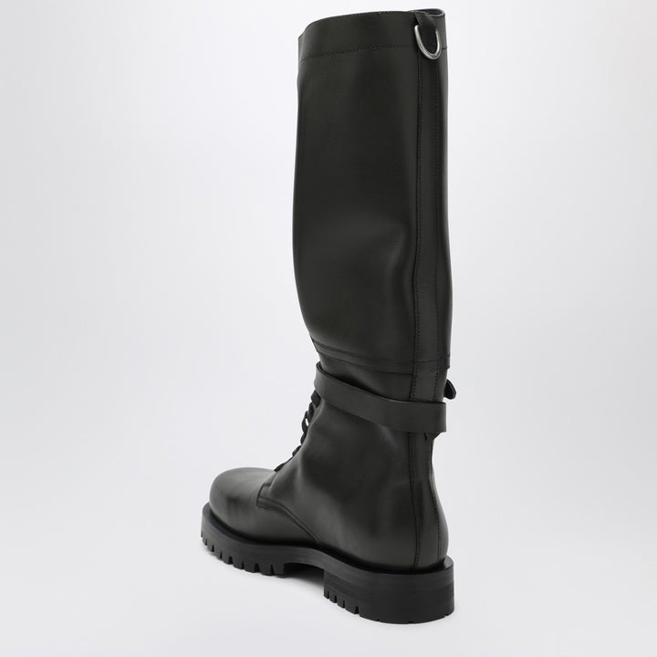 Durazzi Milano Dark green high combat boots