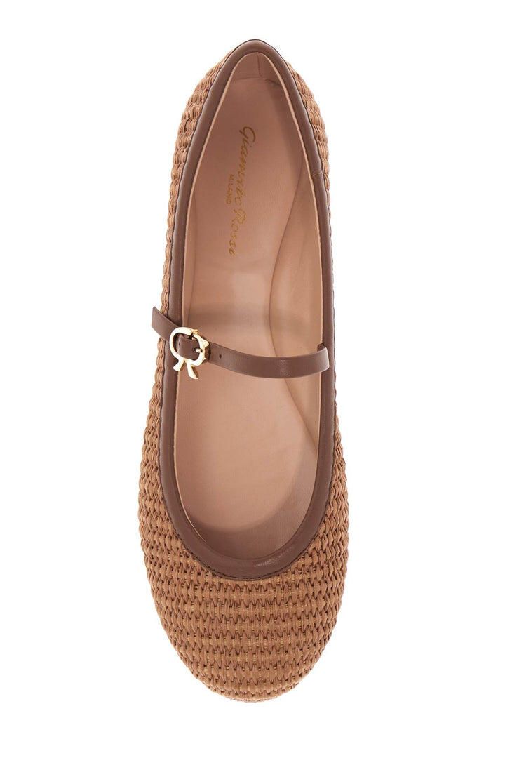 Gianvito Rossi carla raffia flats