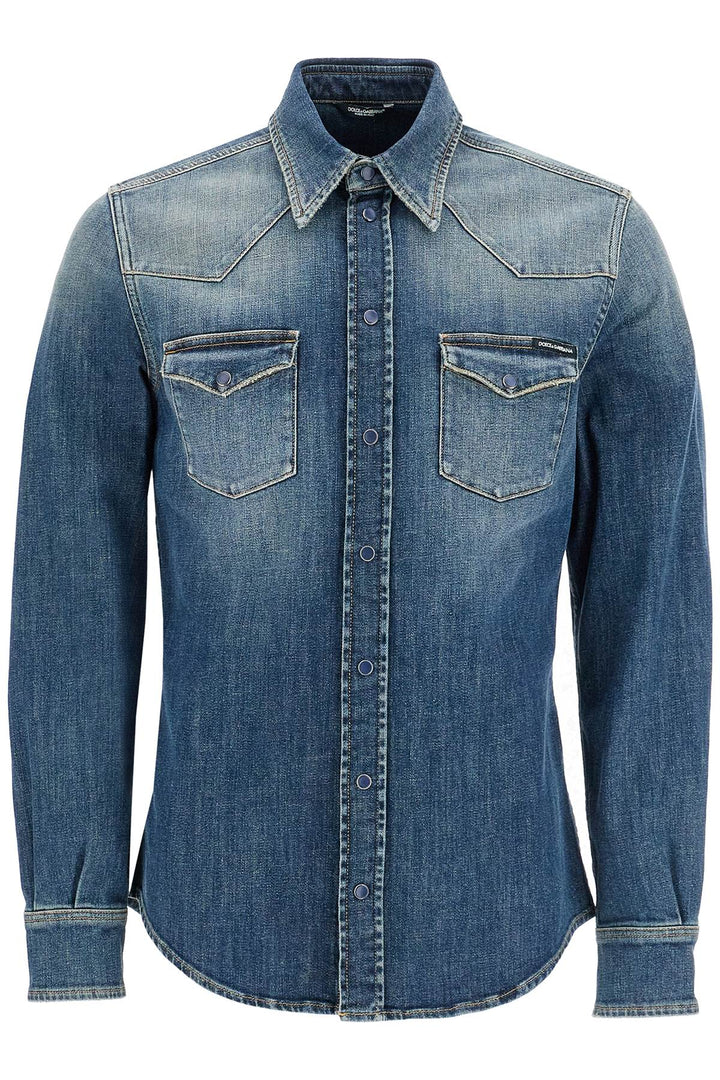 Dolce & Gabbana denim stretch shirt