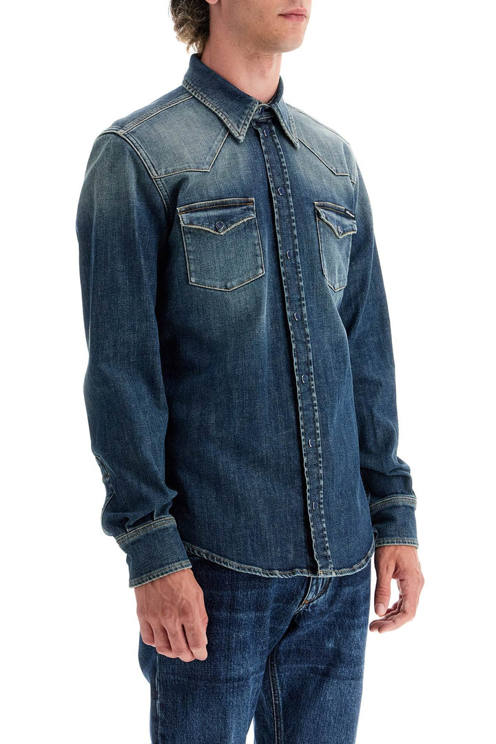 Dolce & Gabbana denim stretch shirt