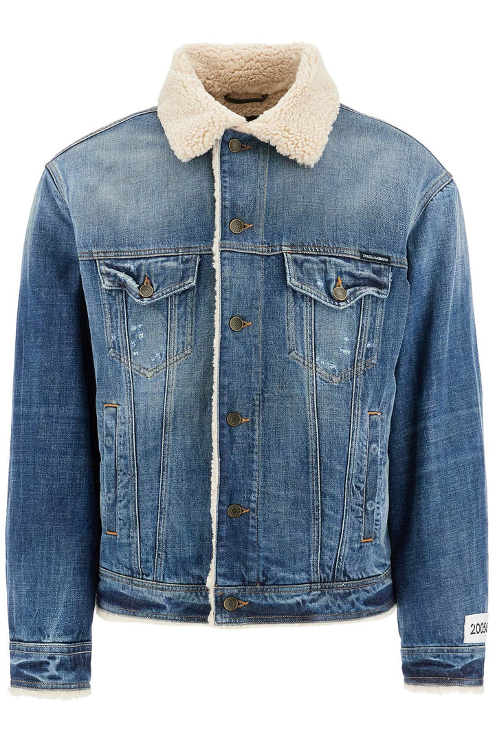 Dolce & Gabbana denim jacket with shearling lining