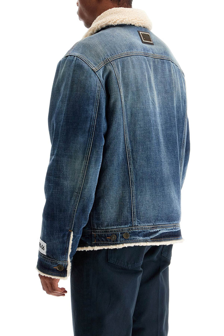 Dolce & Gabbana denim jacket with shearling lining