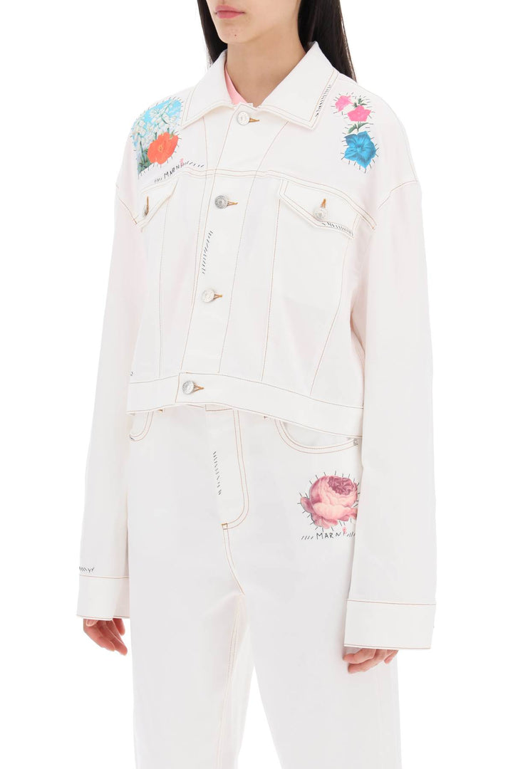 Marni Cropped Cenim Embroidered Jacket