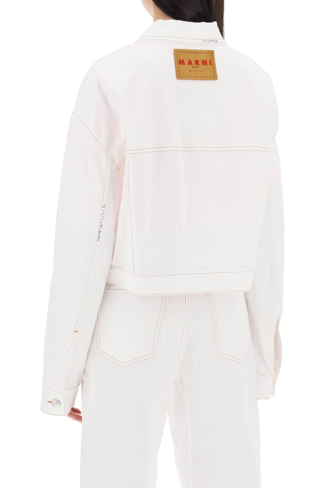 Marni Cropped Cenim Embroidered Jacket