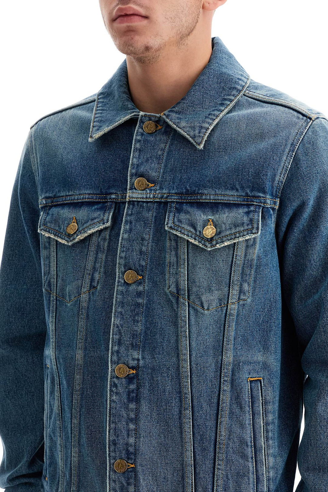 Golden Goose regular denim jacket for men or