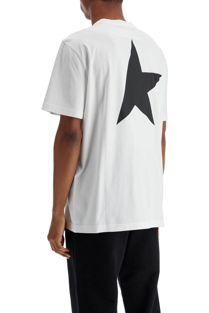 Golden Goose white cotton t-shirt with large black star