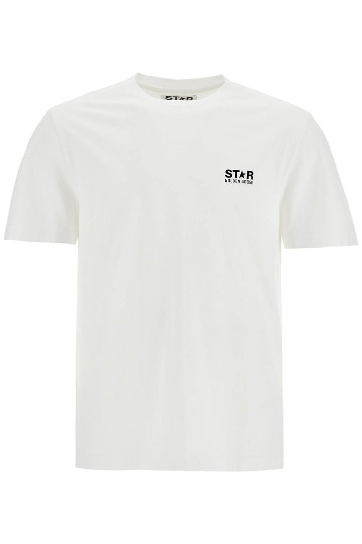 Golden Goose white cotton t-shirt with large black star