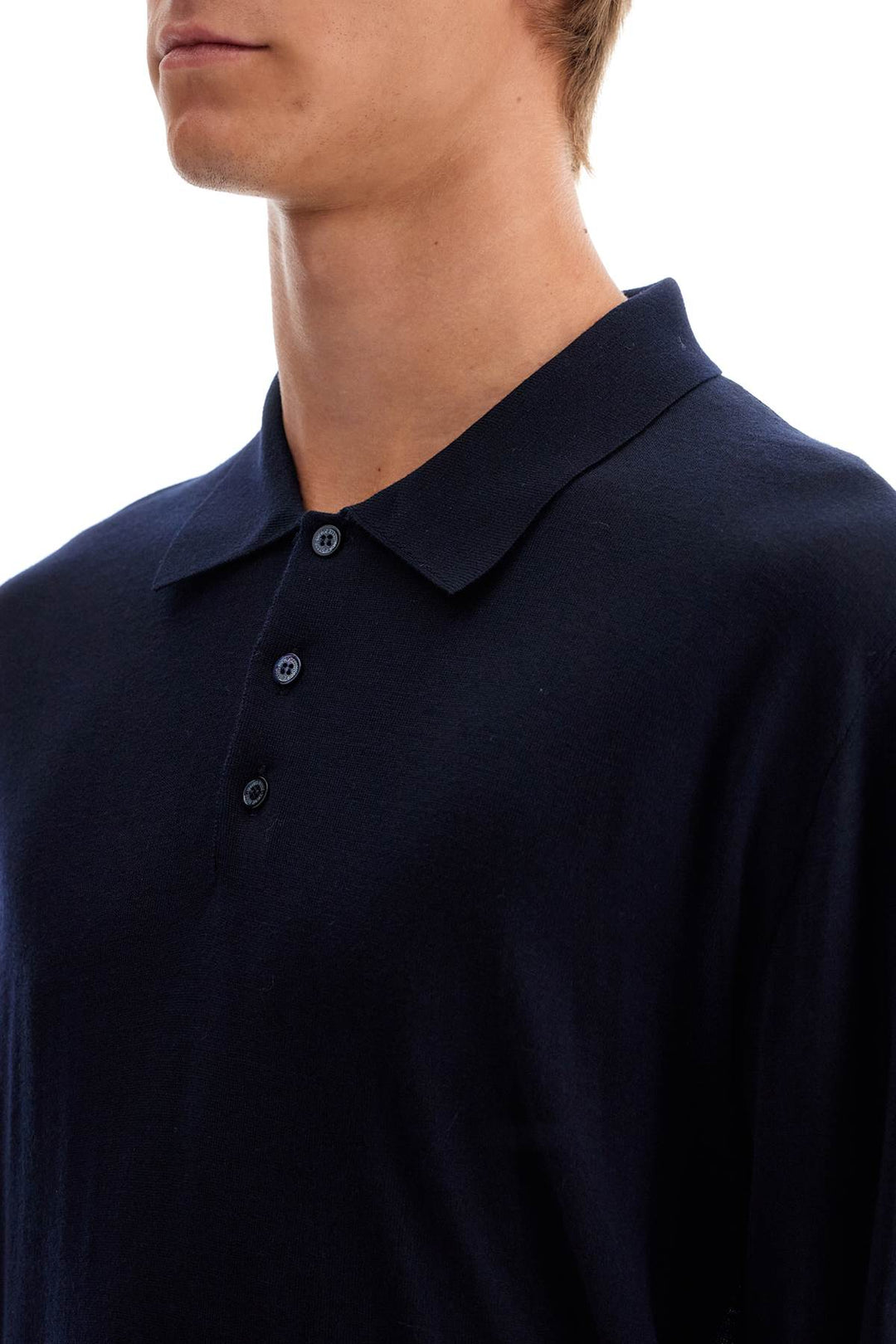 Golden Goose long-sleeved wool polo shirt