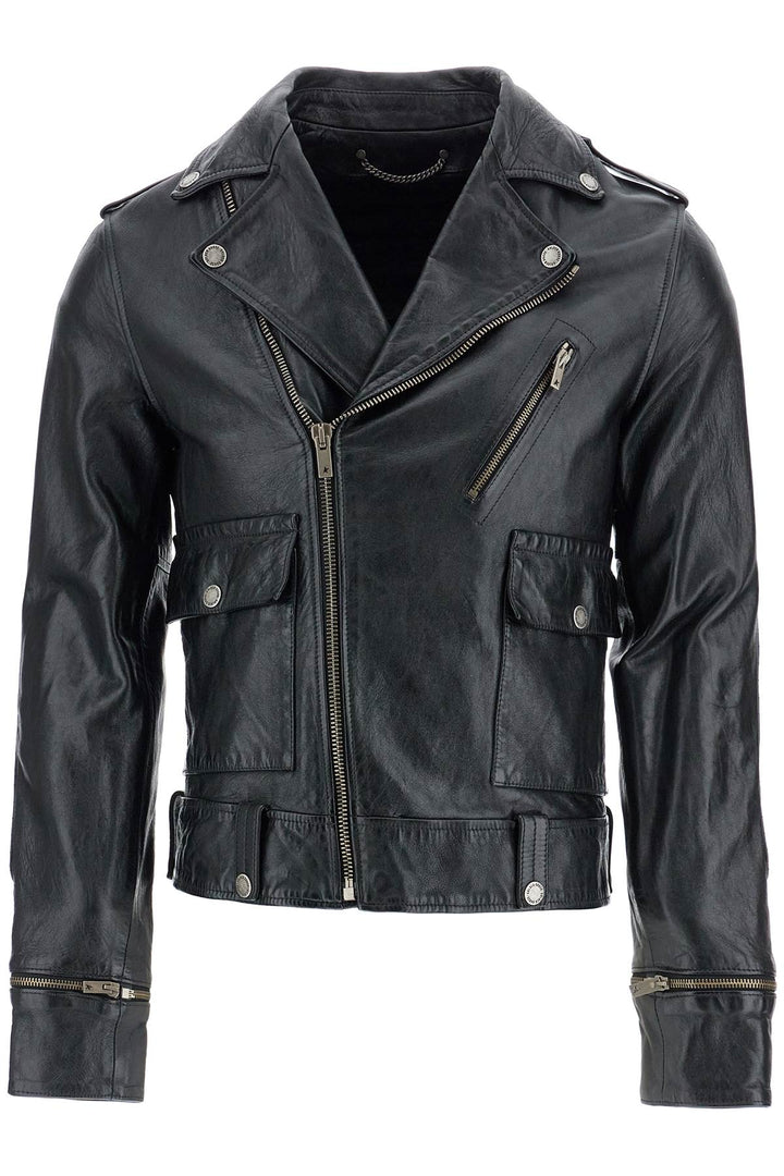 Golden Goose leather biker jacket