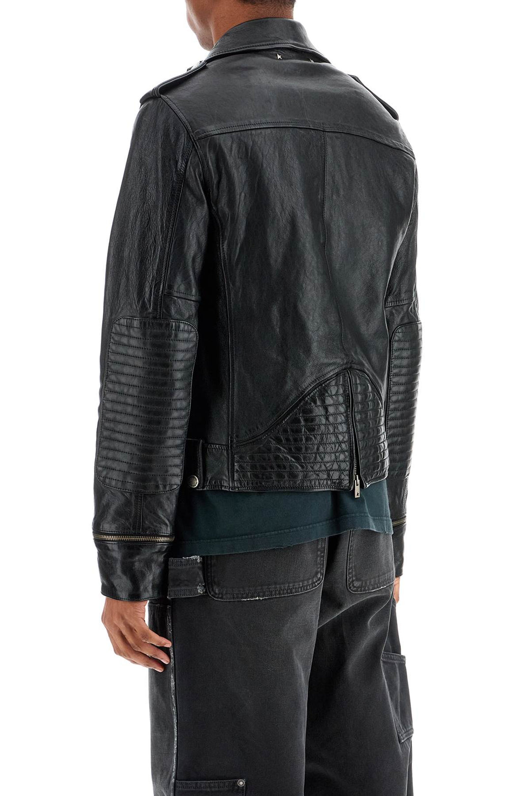 Golden Goose leather biker jacket