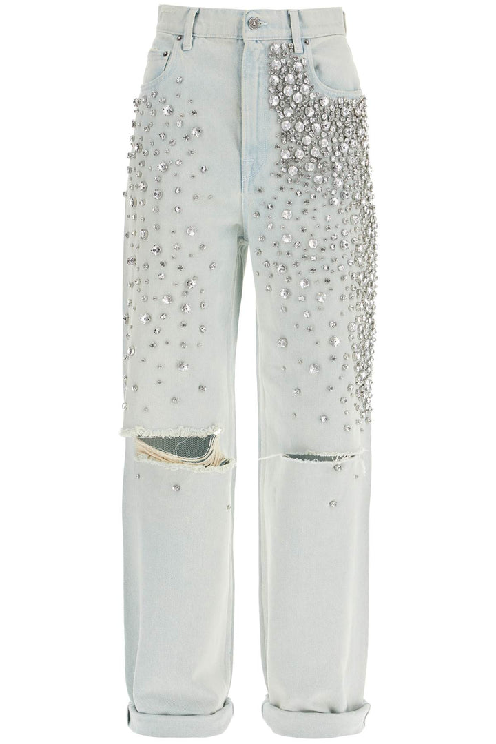 Golden Goose cotton jeans with crystals