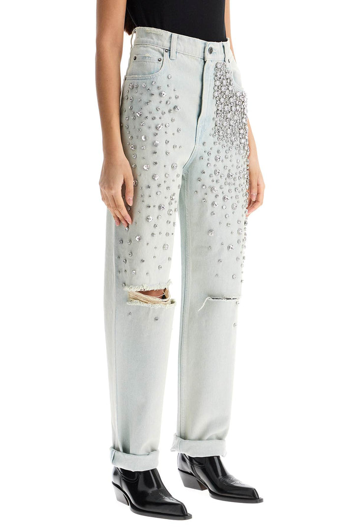 Golden Goose cotton jeans with crystals