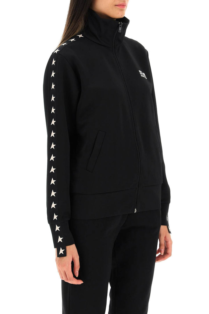 Golden Goose denise black slim jacket with white stars