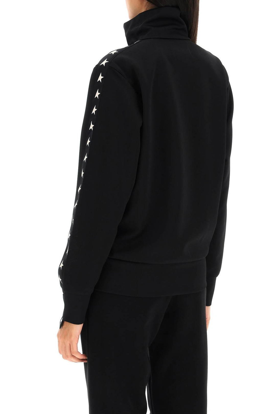 Golden Goose denise black slim jacket with white stars