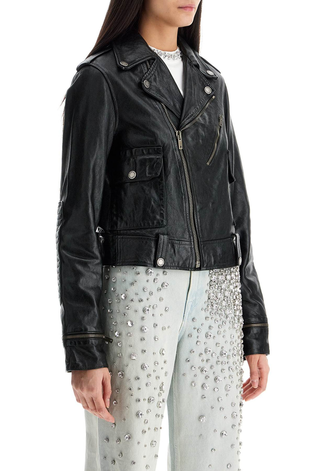 Golden Goose ssheepskin biker jacket