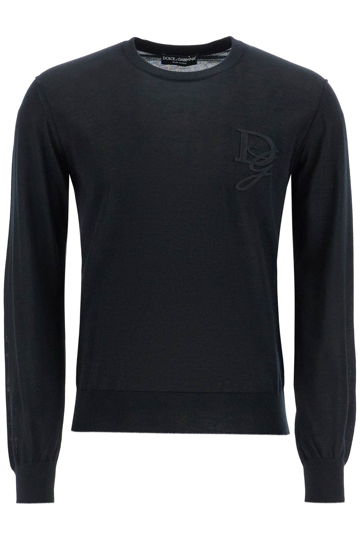 Dolce & Gabbana Cashmere Sweater with DG embroidery