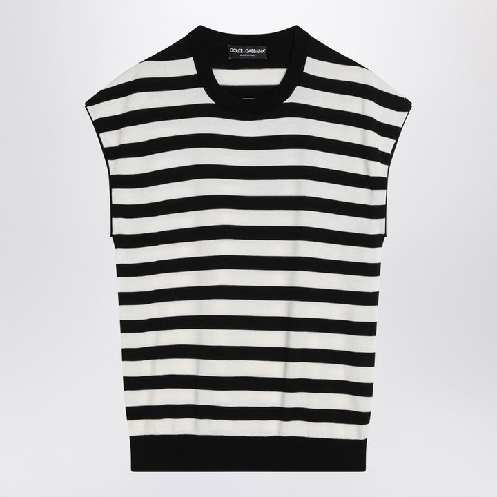 Dolce & Gabbana Sleeveless striped sweater