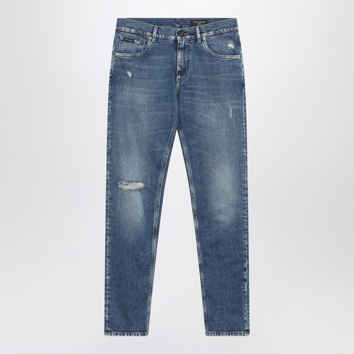 Dolce & Gabbana Faded-effect slim jeans