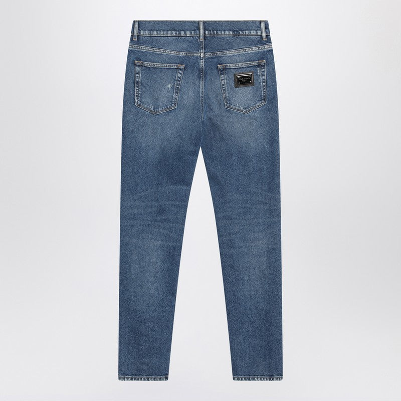 Dolce & Gabbana Faded-effect slim jeans