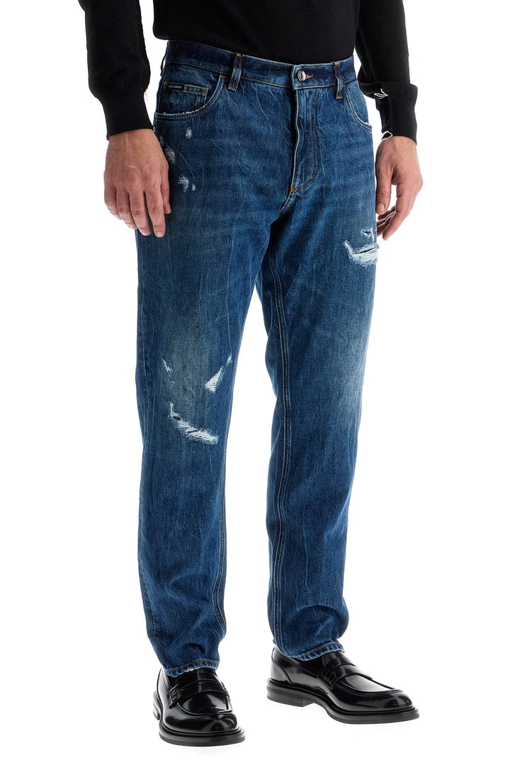 Dolce & Gabbana distressed loose fit denim