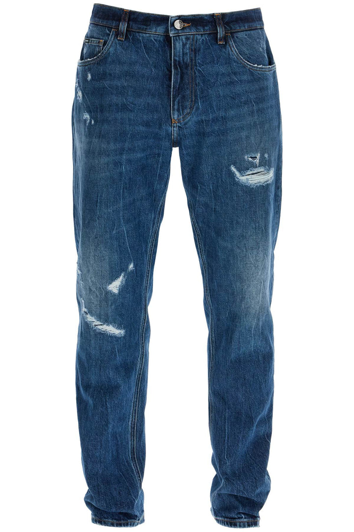 Dolce & Gabbana distressed loose fit denim