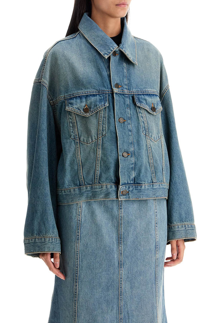 Haikure denim boxy jacket