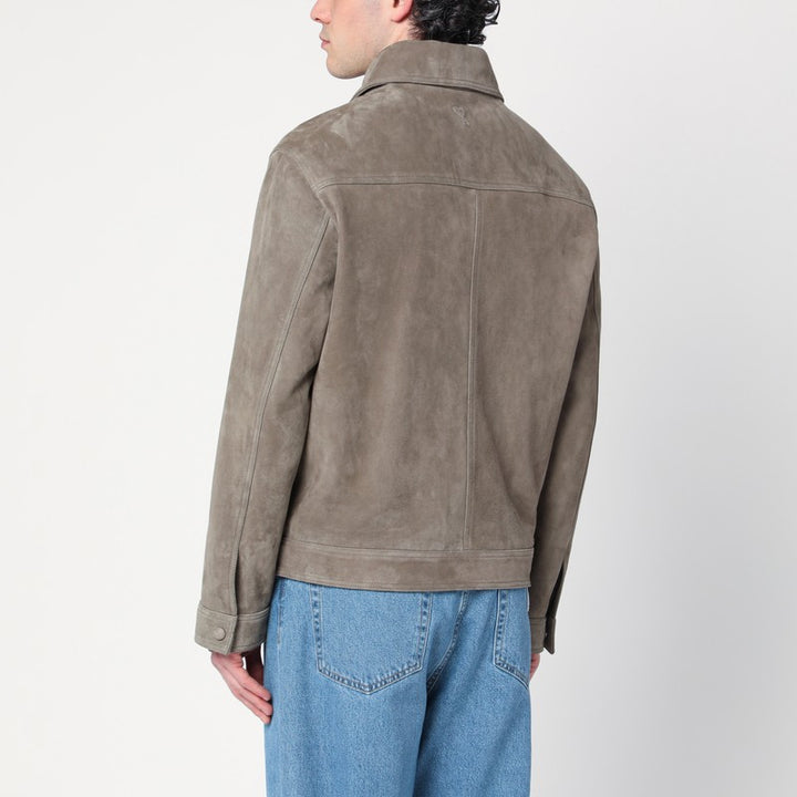 Ami Paris suede zip-up jacket