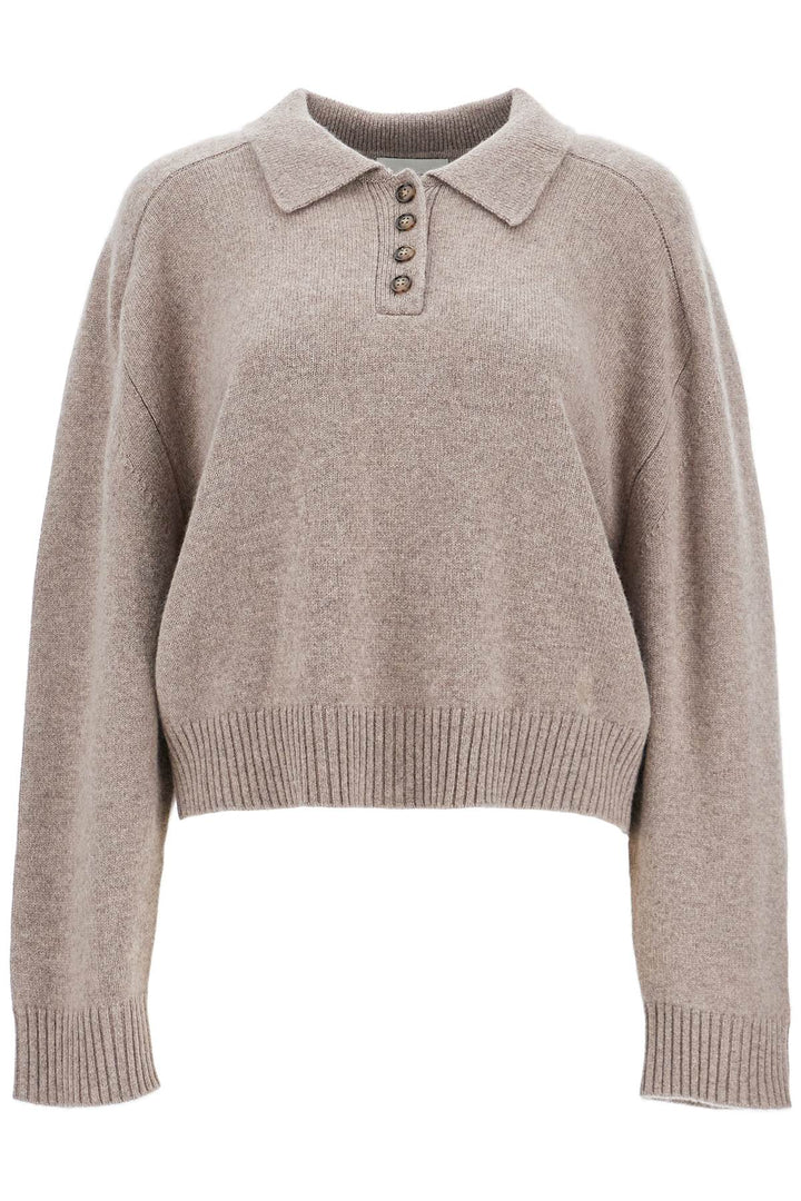 Loulou Studio cropped polo sweater