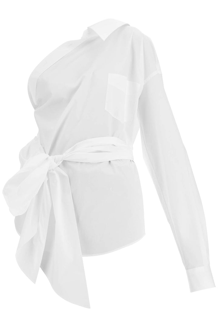 Moschino one-shoulder poplin Shirt