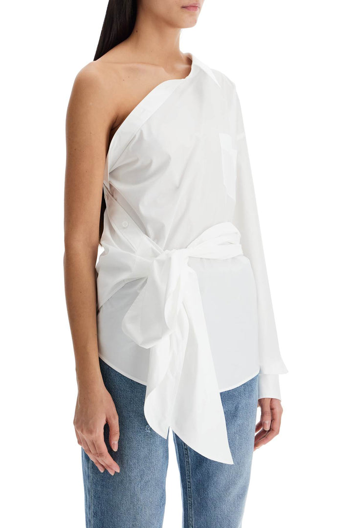 Moschino one-shoulder poplin Shirt