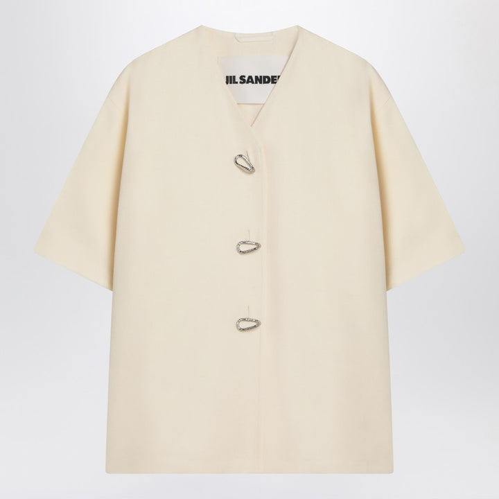 Jil Sander silk blend shirt jacket