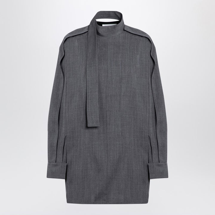 Jil Sander wool shirt with scarf