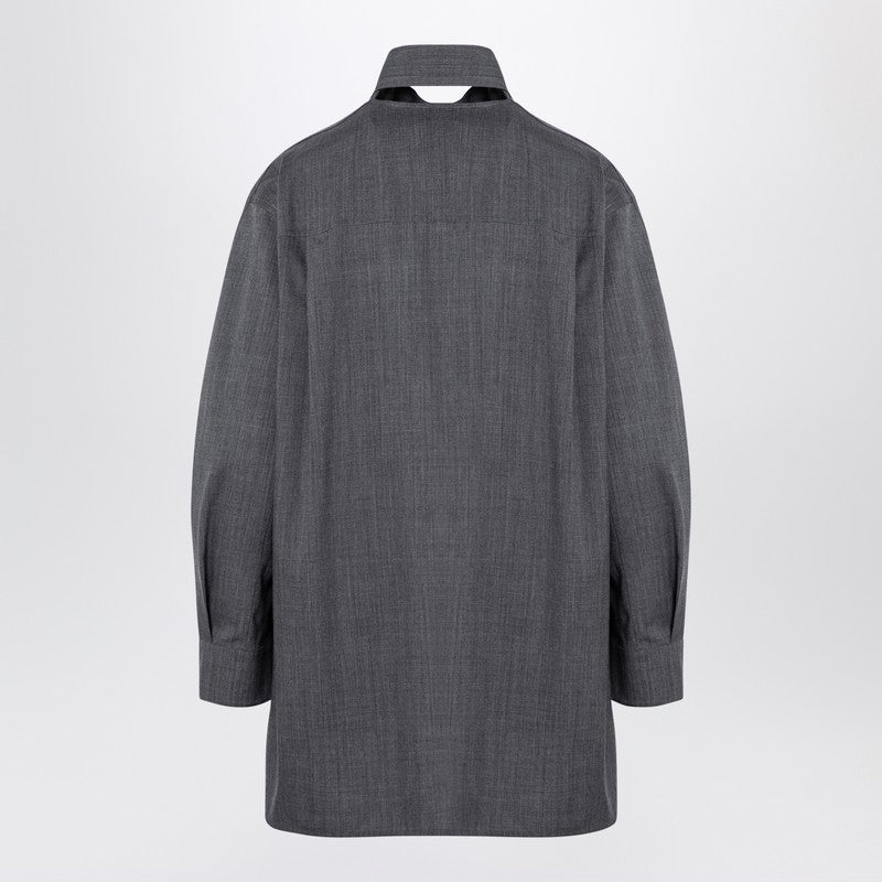 Jil Sander wool shirt with scarf