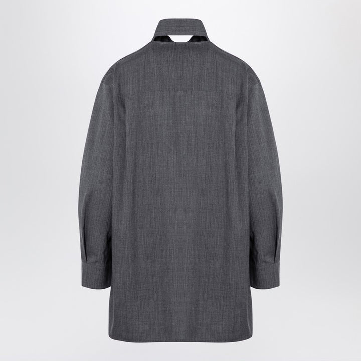Jil Sander wool shirt with scarf