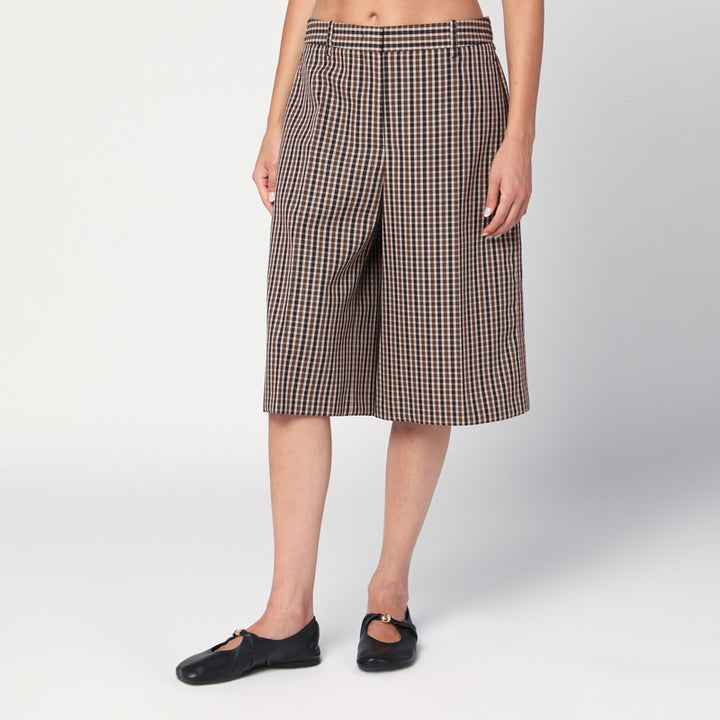 Jil Sander check wool bermudas