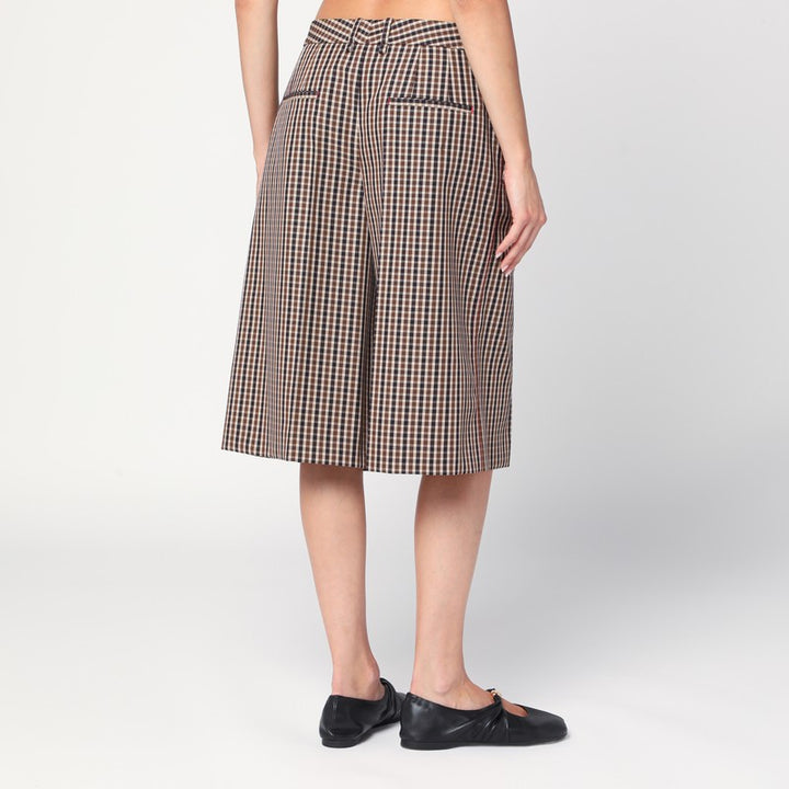 Jil Sander check wool bermudas