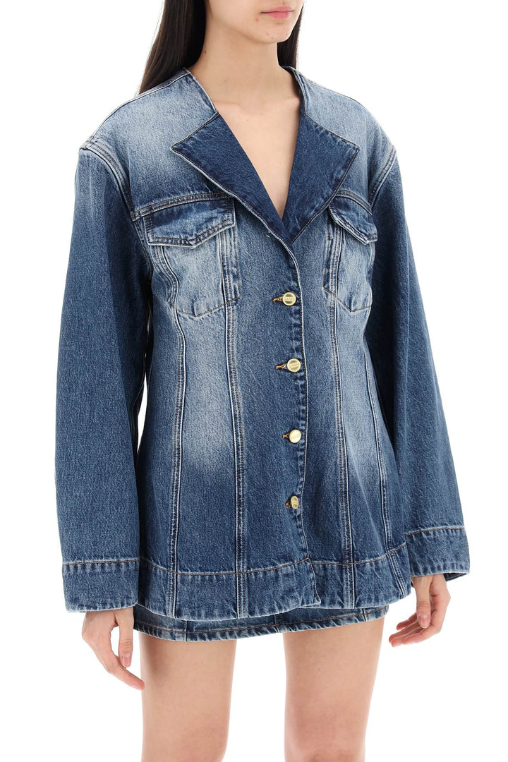 Ganni "denim blazer with sparkle