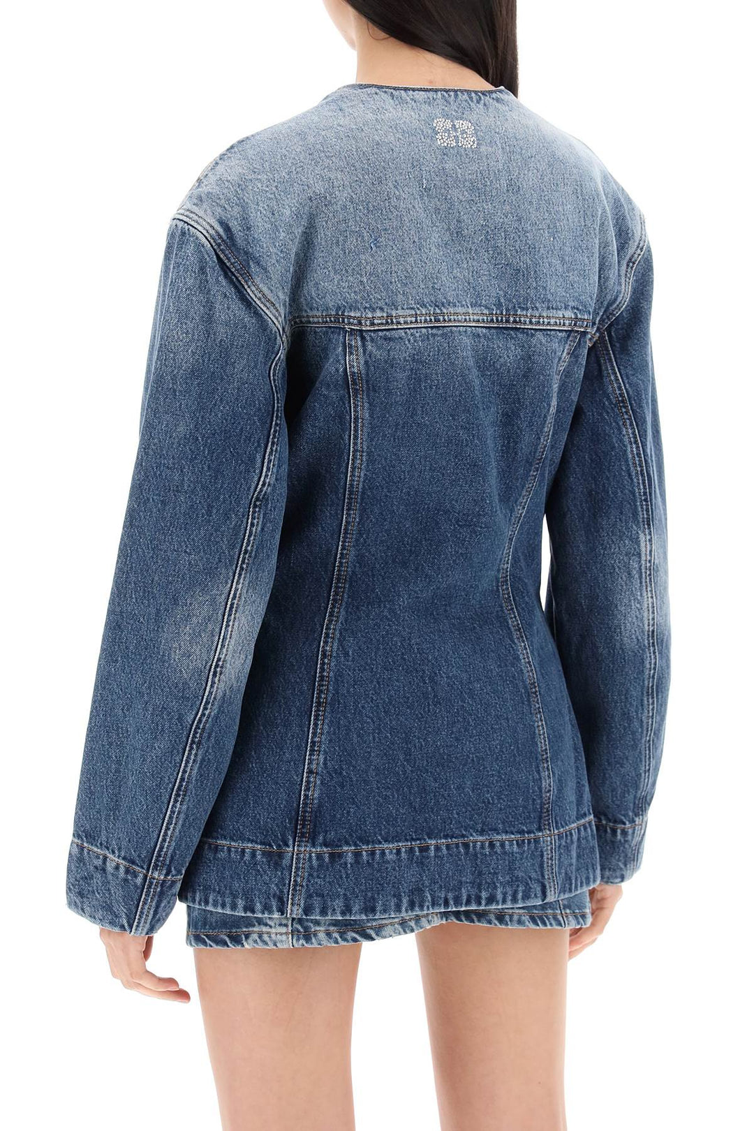 Ganni "denim blazer with sparkle