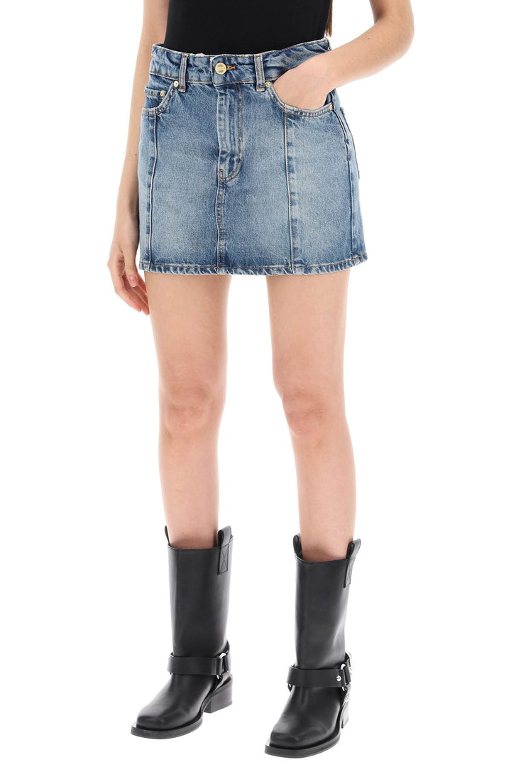 Ganni denim mini skirt