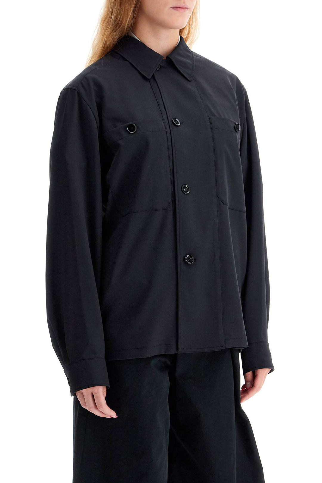 Lemaire double-breasted twill overshirt