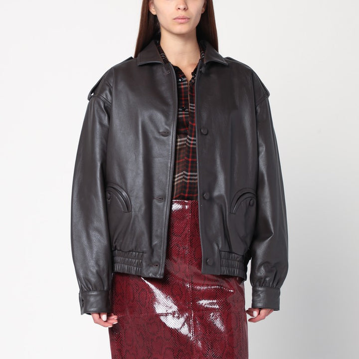 Blazé Milano leather bomber jacket