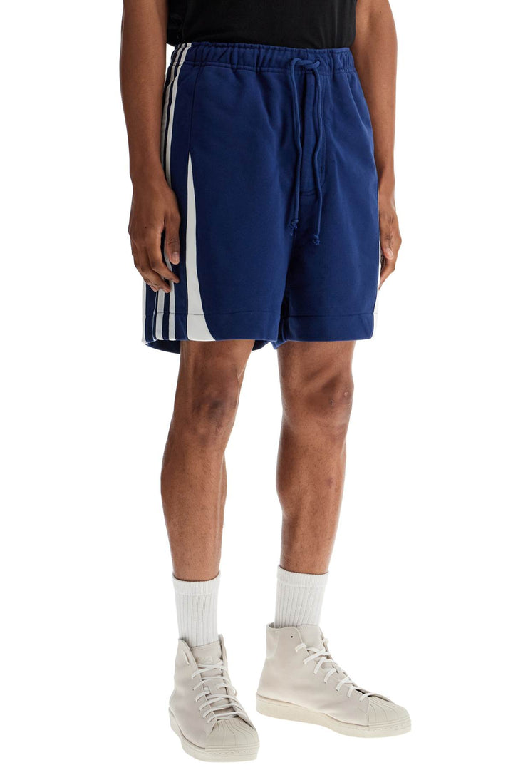 Y-3 blue cotton shorts