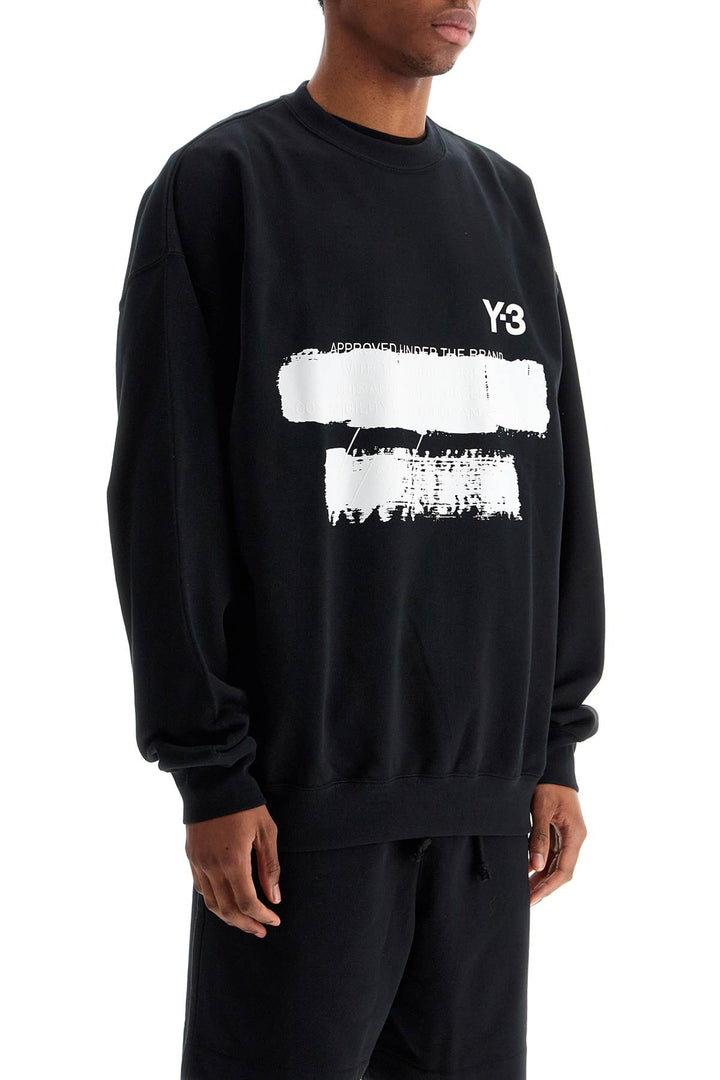 Y-3 black cotton sweatshirt