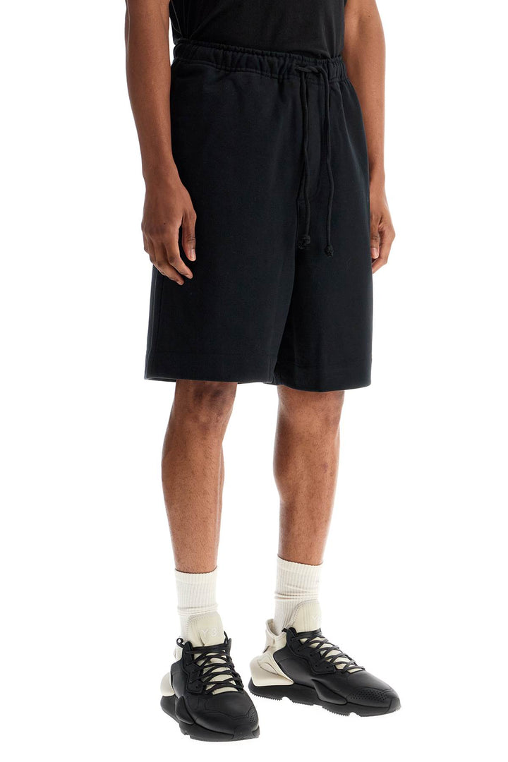 Y-3 high-waisted cotton sports shorts