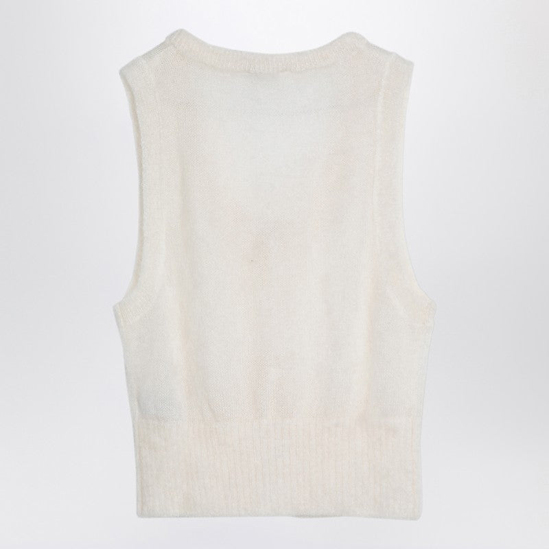 GANNI mohair lace-up vest